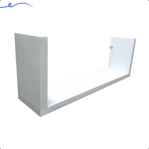 1 Prateleira Nicho U 40x10 Mdf Branco Banheiro Decorativo