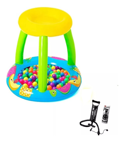 Pileta Inflable Bebe Pelotero C/ Techo + 50 Pelotas Inflador