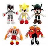 5pcs Sonic Muñeco Peluche Juguete Niños Navidad Regalo 27cm