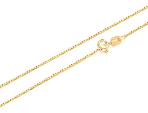 Cordão Corrente Feminina Veneziana 45cm Ouro 18k 0,7mm Colar