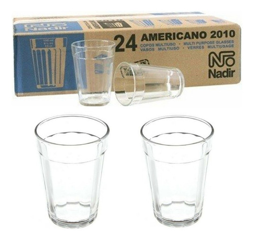 Jogo De 24 Copos Americano 190ml - Nadir 2010