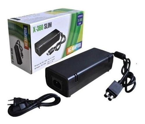 Fonte 2 Pinos Xbox 360 Slim Carregador De Vídeo Game Bivolt