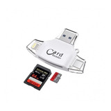 Lector Tarjeta Sd Salidas Usb A - C - Micro V8 + Lightning