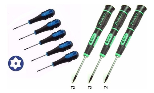 Torx T2 T3 T4 Perillero + T5 T6 T7 T8 T9  Tamper 8 Piezas