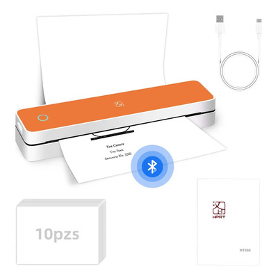 Impresora Para Celular Fotos Térmica Portátil, Impresora Bluetooth Inalámbrica, Compatible Con Tamaño A4, 10 Hojas De Papel Térmico | Envío gratis