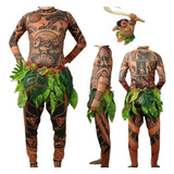 Tattoo T-shirt/pants Moana Halloween Maui Adult