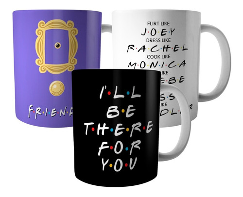 Set De Tazas De Ceramica Friends (tv Serie) X 3 (ceramica)