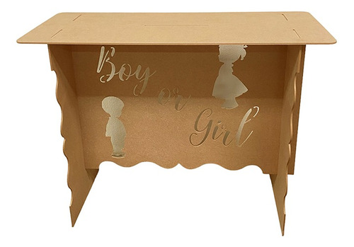 Mesa Provençal Decorativa Chá Revelação Boy Or Girl Mdf Cru