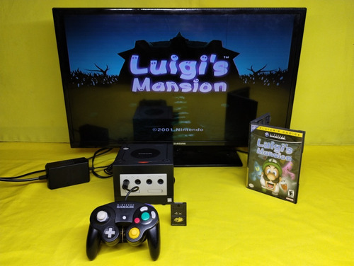 Consola Gamecube Negra Con Luigi Mansion Y 1 Control Origina