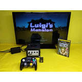 Consola Gamecube Negra Con Luigi Mansion Y 1 Control Origina