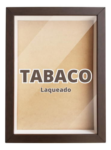 Moldura Foto Caixa Baixa Tamanho 20x25 C/ Vidro Parede Cor Tabaco