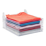 Organizador De Remeras Pack X10 Plástico Apilable Separador