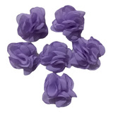 Flores De Gasa Artesanales, Para Vinchas, Apliques De Ropa