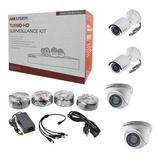 Kit Análogo 2mp Dvr 4ch 2domo+2 Bala + 1tb Hikvision