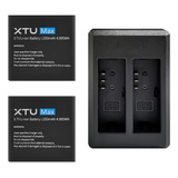 Cargador Camara Deportiva Xtu S3 + 2 Baterias 1350mah