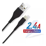 Cable Usb Tipo C Cargador O Datos Celular Reforzado 2.4 A