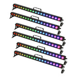 6 Ribalta Led Rgbw 18  Leds Por 12w Pixel Dmx Auto