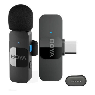 Micrófono de condensador Boya BY-v10 color negro | Envío gratis