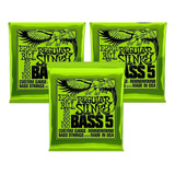 3 Encordados Ernie Ball Regular Slinky 45/130