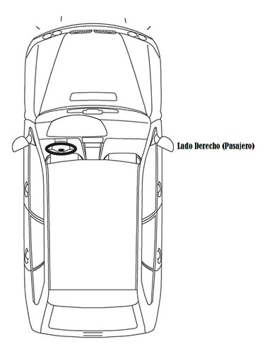 Retrovisor Chevrolet Aveo Lt 3 Ptas. (2011- ) Manual, Negro Foto 3
