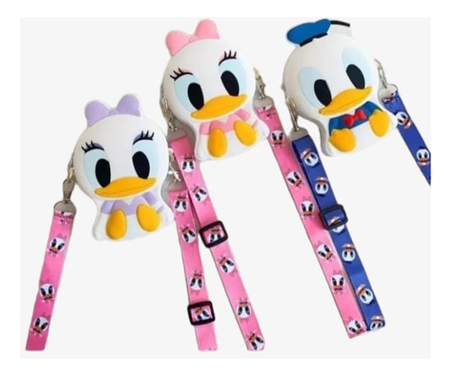 Mini Bolsa De Silicon Crossbody Con Correa Pato Donald Kawai