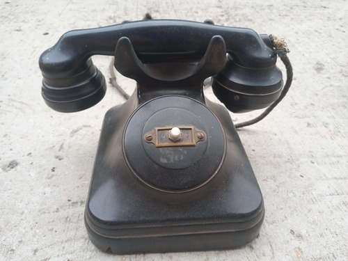 Antiguo Telefono Intercomunicador Baquelita Negra Decoracion