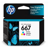 Hp Cartucho Tinta 667 3ym78al Tricolor, 3ym78al, Original