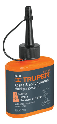 Aceite Multiusos Truper 30 Ml - 5 Pzas - A-31-30 .
