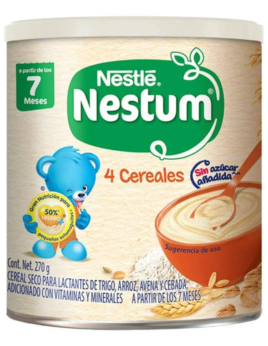 Cereal Infantil Nestum Etapa 2 4 Cereales Lata 270g