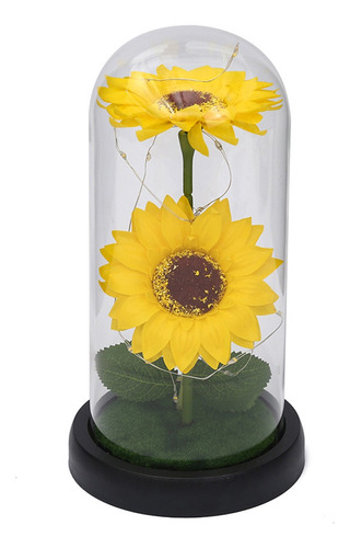 Regalo Para Fiestas Girasol Flores, Eternas Artificiale, Led