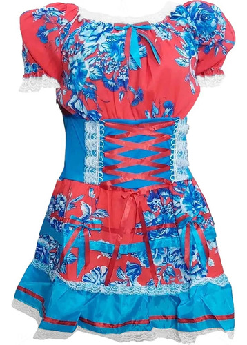 Vestido Caipira Festa Junina Infantil 64 Com Calça Infantil