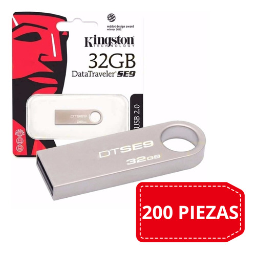 200 Memorias Usb Kingston Datatraveler Se9 Dtse9h 32gb 2.0