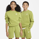 Sudadera Niño Talla Grande Nike Sportswear Club Fleece Verde