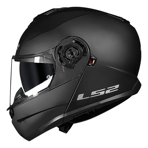 Capacete Ls2 Strobe 2 Monocolor Matte Black Articulado Moto