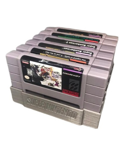 Organizador Para Juegos De Super Nintendo Snes Con Logo