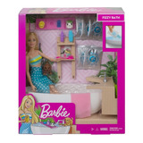 Muñeca Barbie Con Bañera Sales De Baño Espuma Figura 
