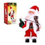 Papai Noel Musical Com Violino Art Christmas 27x18cm Natal