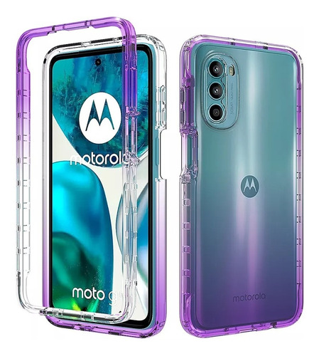 Funda 360° Bicolor Transparente Difuminada Motorola