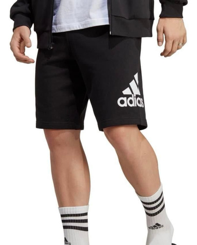 Short adidas Negro Big Logo De Hombre Talla M 