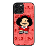 Funda Para Celular Mafalda Caricatura Fondo Rojo Tapiz
