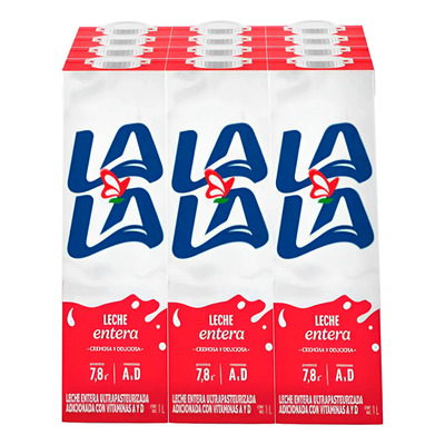 Leche Entera Lala 1 L Caja Con 12 Envases Ctc | Envío gratis