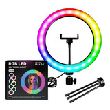 Ring Light 10 Polegadas Rgb Profissional Youtuber Makeup