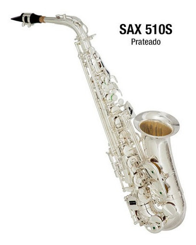 Sax Alto Mib - Eagle Sax 510s (prata)