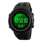 Reloj Deportivo Militar Digital Skmei 1251, Impermeable, 50 M, Color Negro, Color Del Bisel Negro, Color De Fondo Negro
