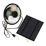 Fan Accionada Por Panel Solar De 5w 5v, Mini Refrigerador