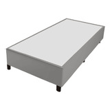 Cama Box Solteiro 0,88m C/ 38cm De Altura Suede Prince Cinza