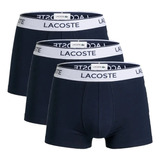 Pack 3 Boxer Brief Lacoste Algodón Elástico Hombre Original