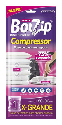 Bolsa Hermética Ahorra Espacio Bolzip Compressor X-grande