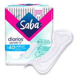 Pantiprotectores Saba Diarios Sensiti-v Largo 40 Unidades