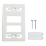 Placa De Pared Modular Max, De 6 Salidas, Color Blanco,